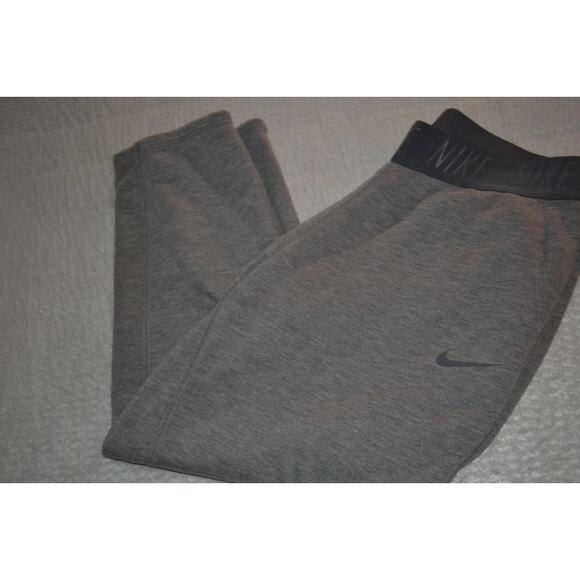 Nike Pants - 38969 Nike Gym Pants Capris Workout Gray Polyester Size Medium Dri-Fit Womens
